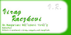 virag raczkevi business card